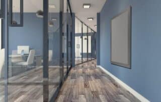 commercial painting prep for conference room