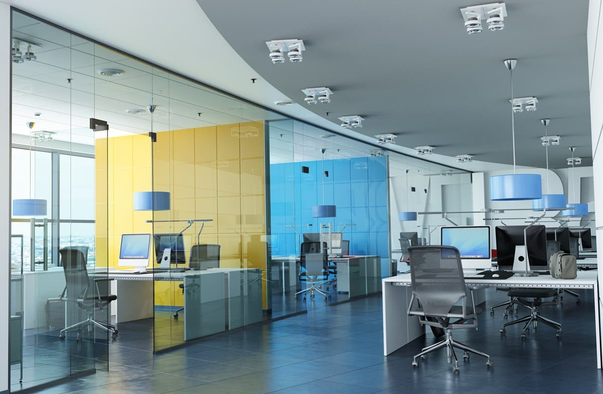 Colorful corporate office